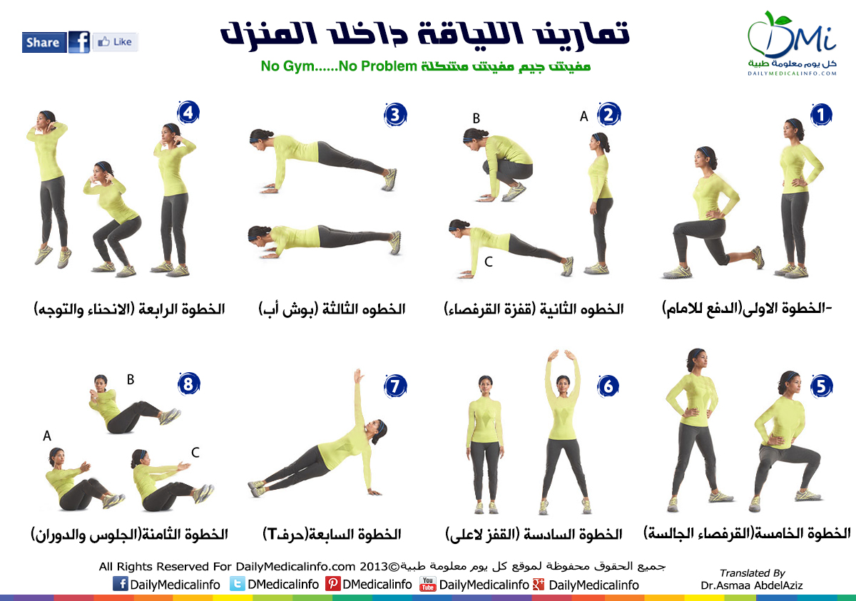 انواع التمارين الرياضية