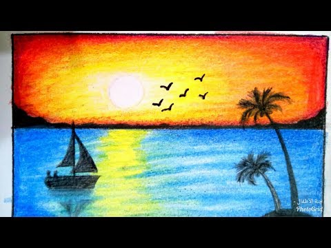 رسم منظر طبيعي - اجمل لوحات للفنانين 1225 9