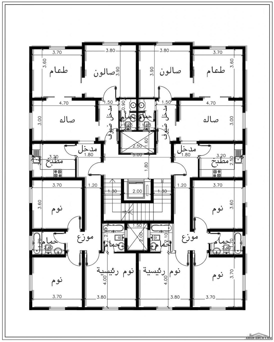 خرائط منازل صغيرة 60 متر 10831 9