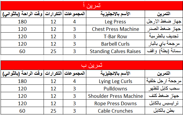 برنامج كمال اجسام - برنامج للياقه البدنيه 6263 1