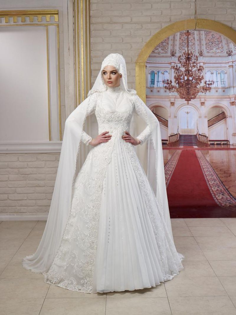 11829 4 فستان زفاف محجبات - اجمل فساتين الزفاف للمحجبات فيحاء هيكل